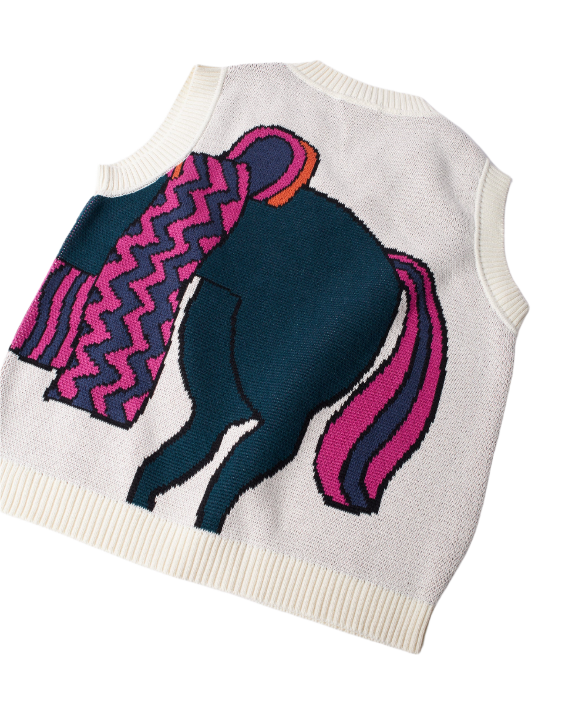 byParra Knitted Horse Knitted Spencer - Hoodies by Patta