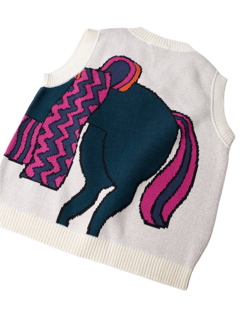 byParra Knitted Horse Knitted Spencer - Hoodies by Patta