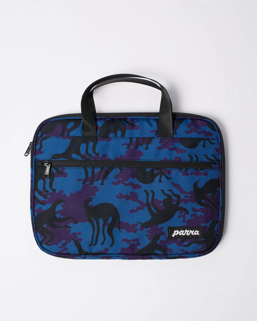 By Parra Purple camo beast laptop sleeve (Bleu) By Parra