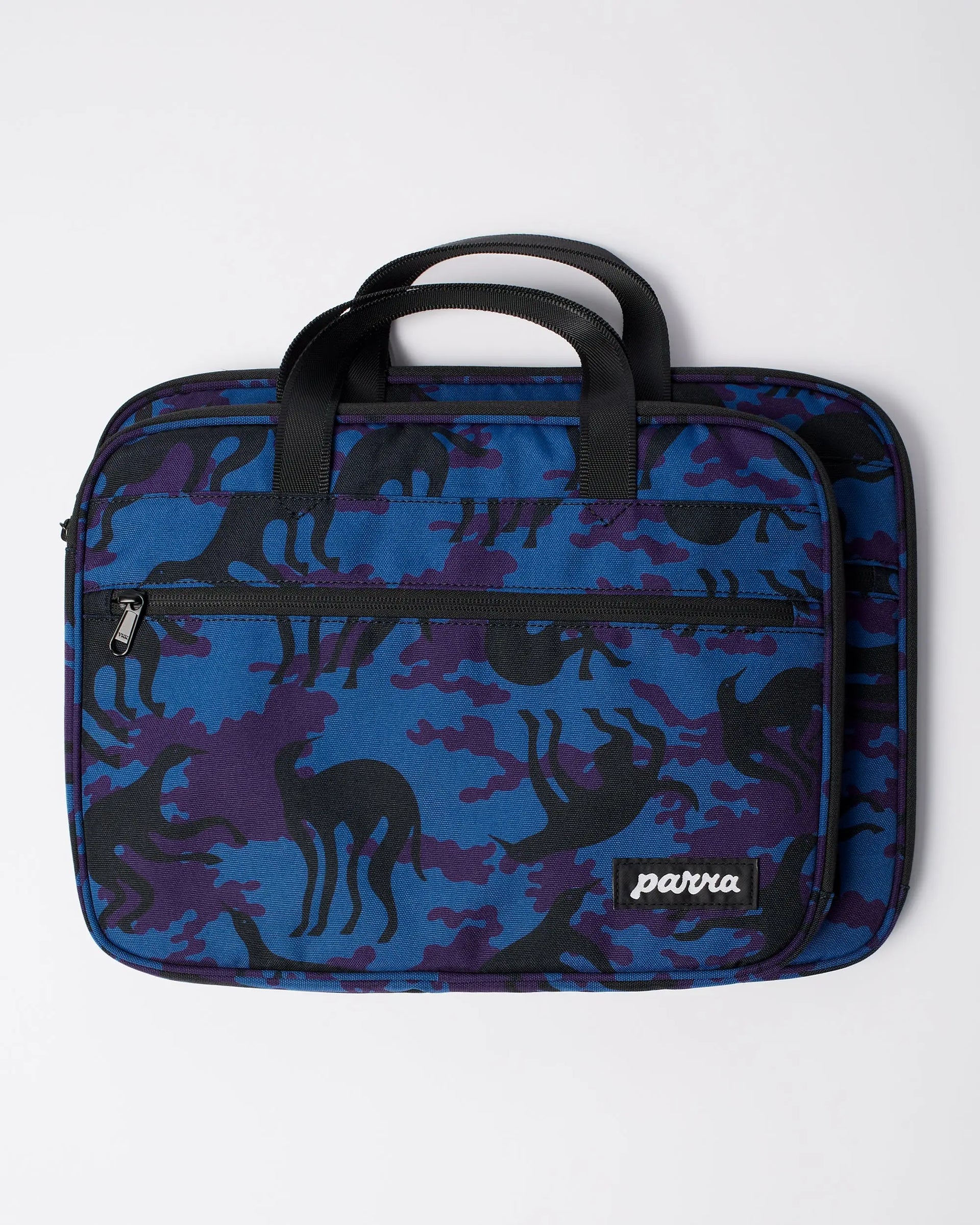 By Parra Purple camo beast laptop sleeve (Bleu) By Parra