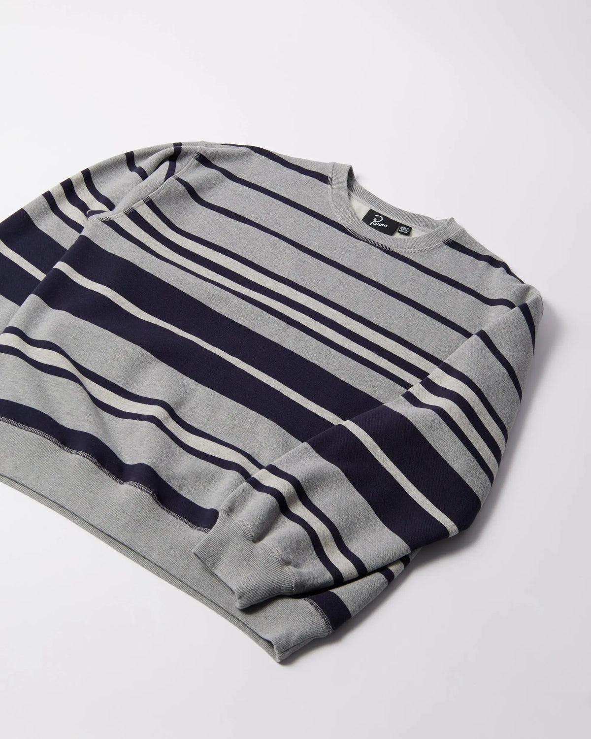 By Parra Sweatstriped crew neck sweatshirt (heather grey) By Parra