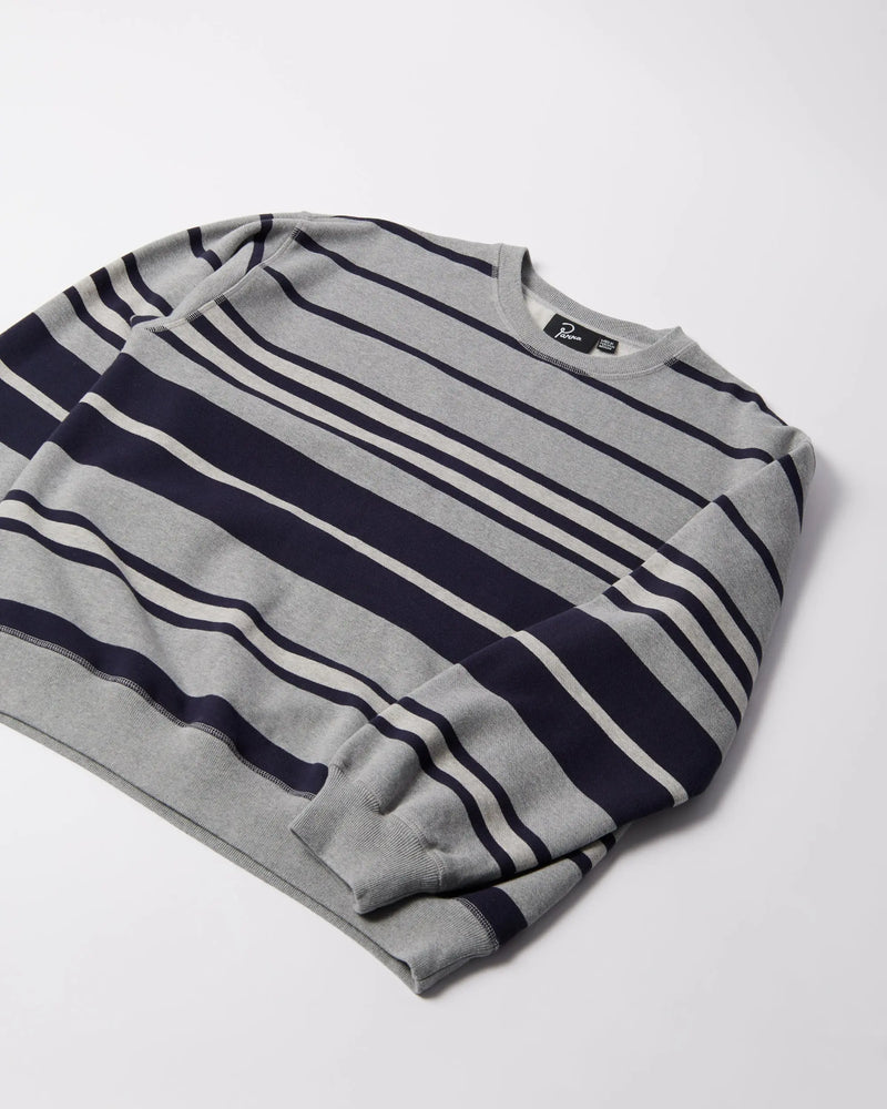 By Parra Sweatstriped crew neck sweatshirt (heather grey) By Parra