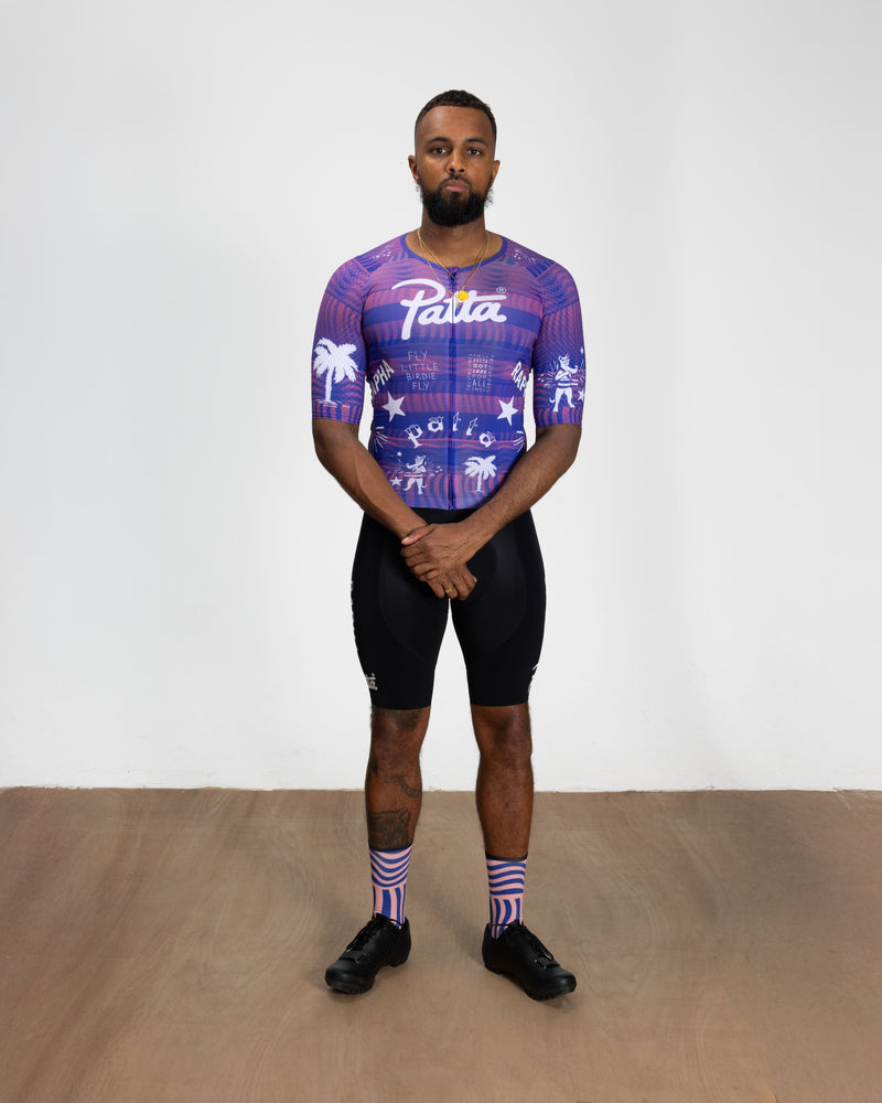 Patta x Rapha Men's Pro Team Aero Jersey (Flamingo Pink/Royal Blue)