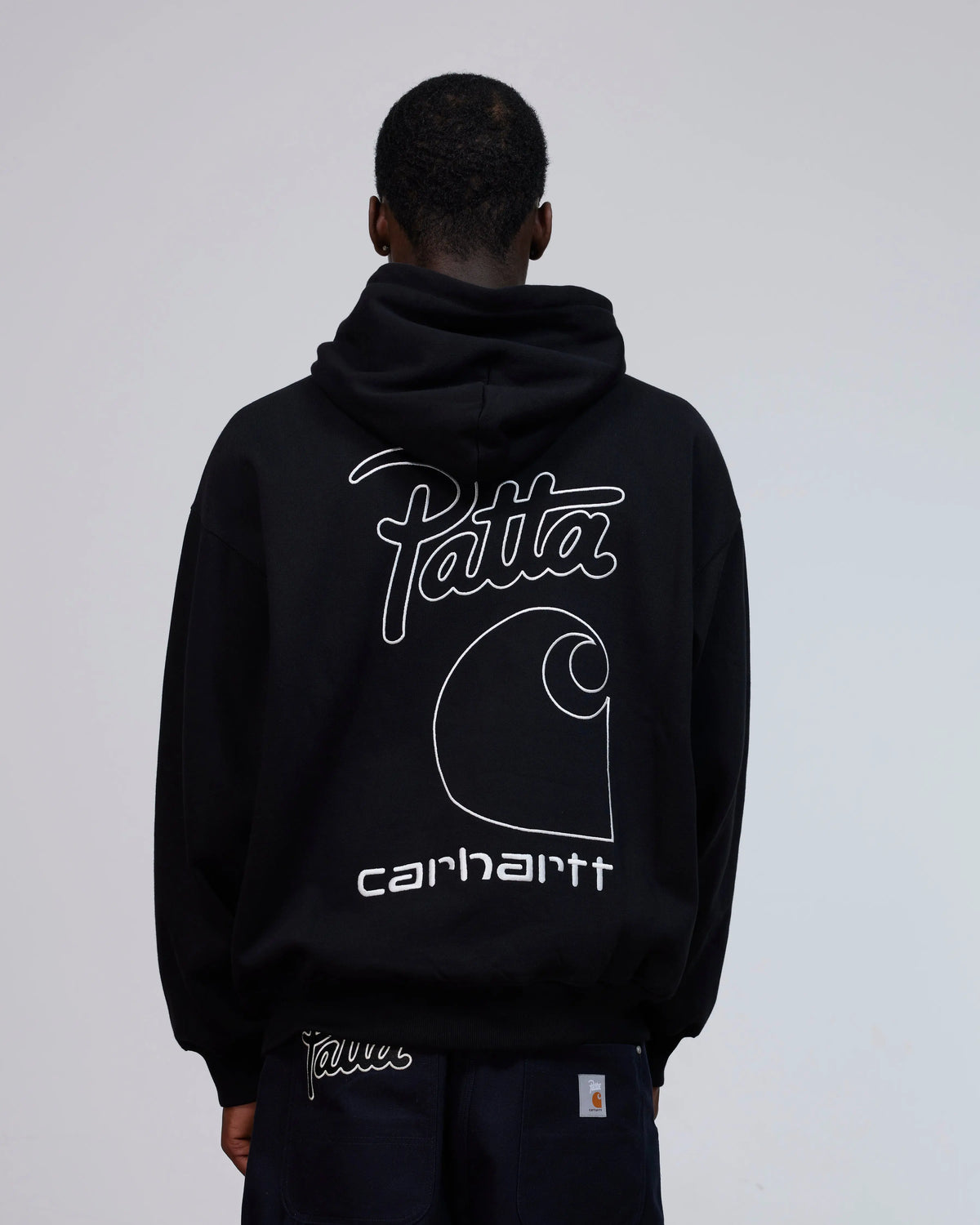 Patta x Carhartt Hooded Sweatshirt (Black) Patta x Carhartt