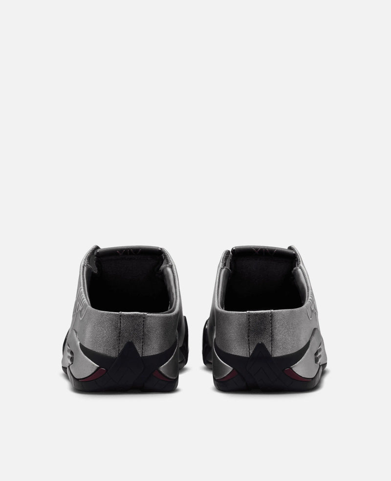 Nike Air Jordan 14 Retro Mule "Mowalola" (Black/metallic Silver-burnt red) Nike