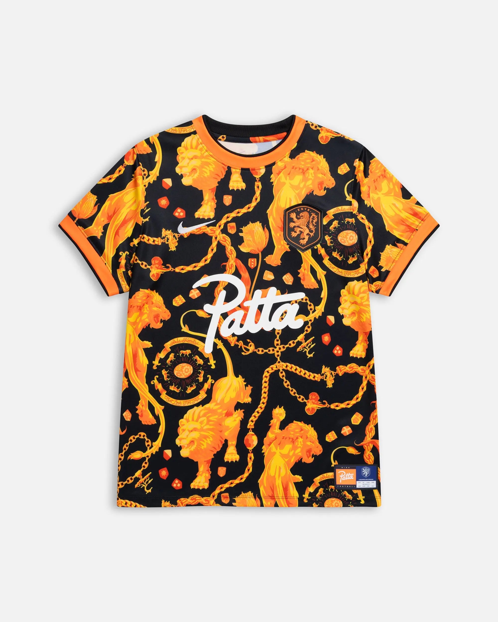 XLサイズ Patta x Nike KNVB Pre-Match Jersey Patta x Nike KNVB Pre-Match Jersey WMNS (Black/Orange) - Patta