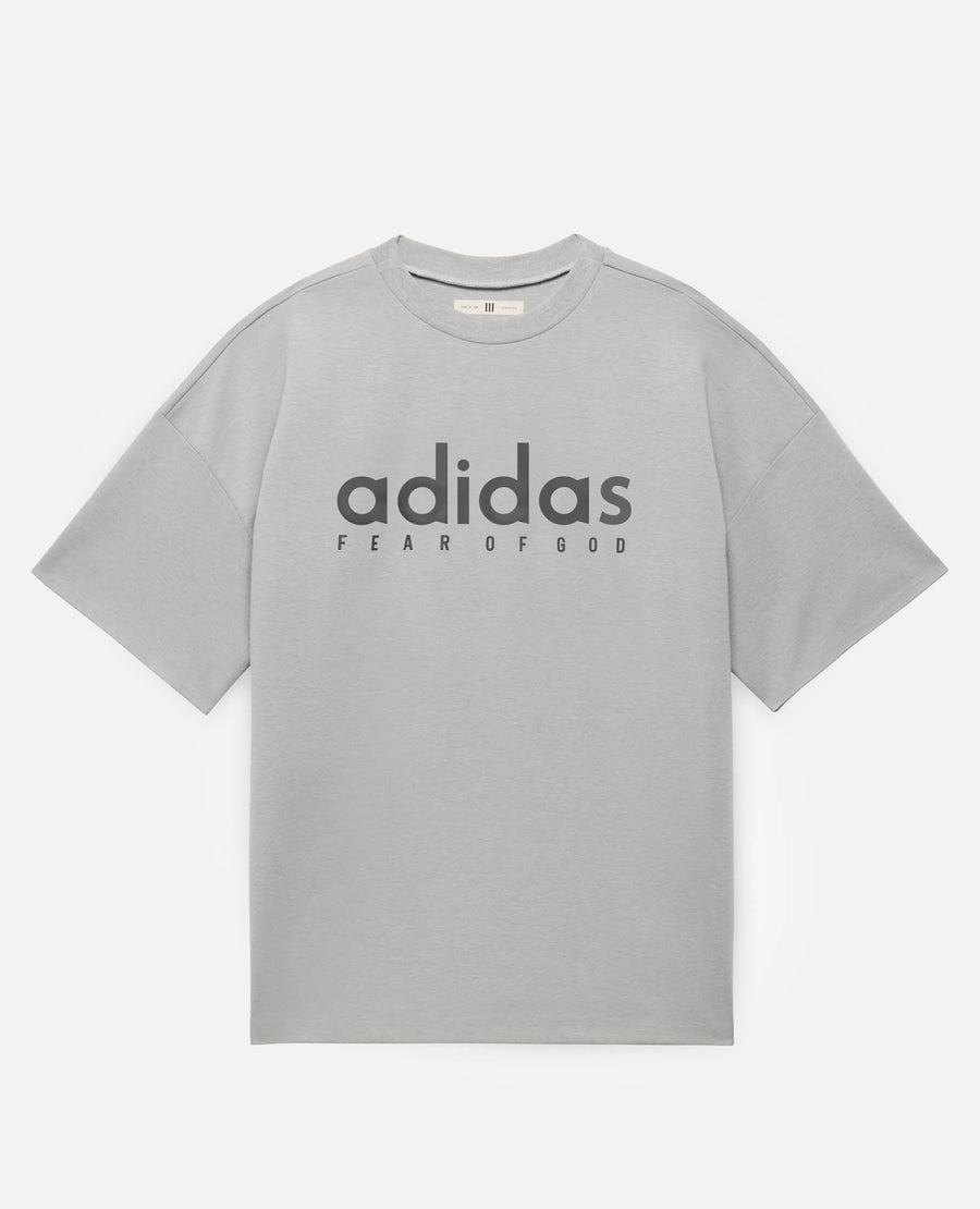 adidas Fear Of God Athletics Quidry Jersey Tee (Medium Grey Heather) adidas