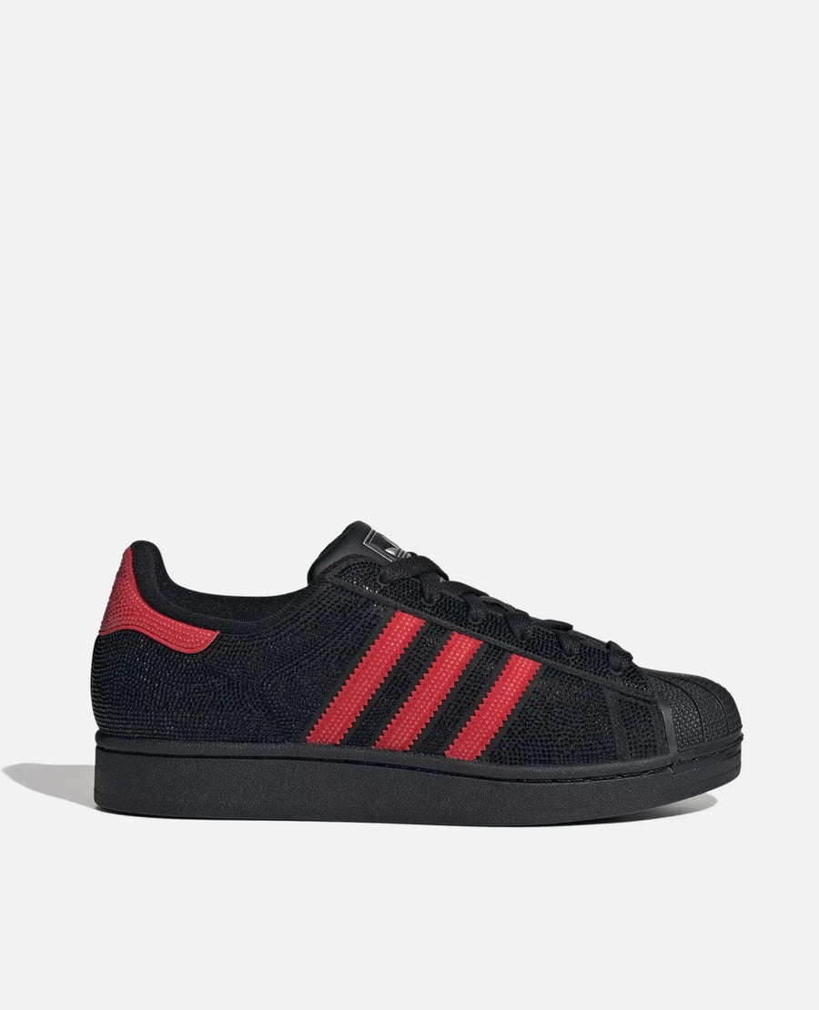 adidas Superstar II Women (Core Black/Better Scarlet/Silver Metallic) Adidas