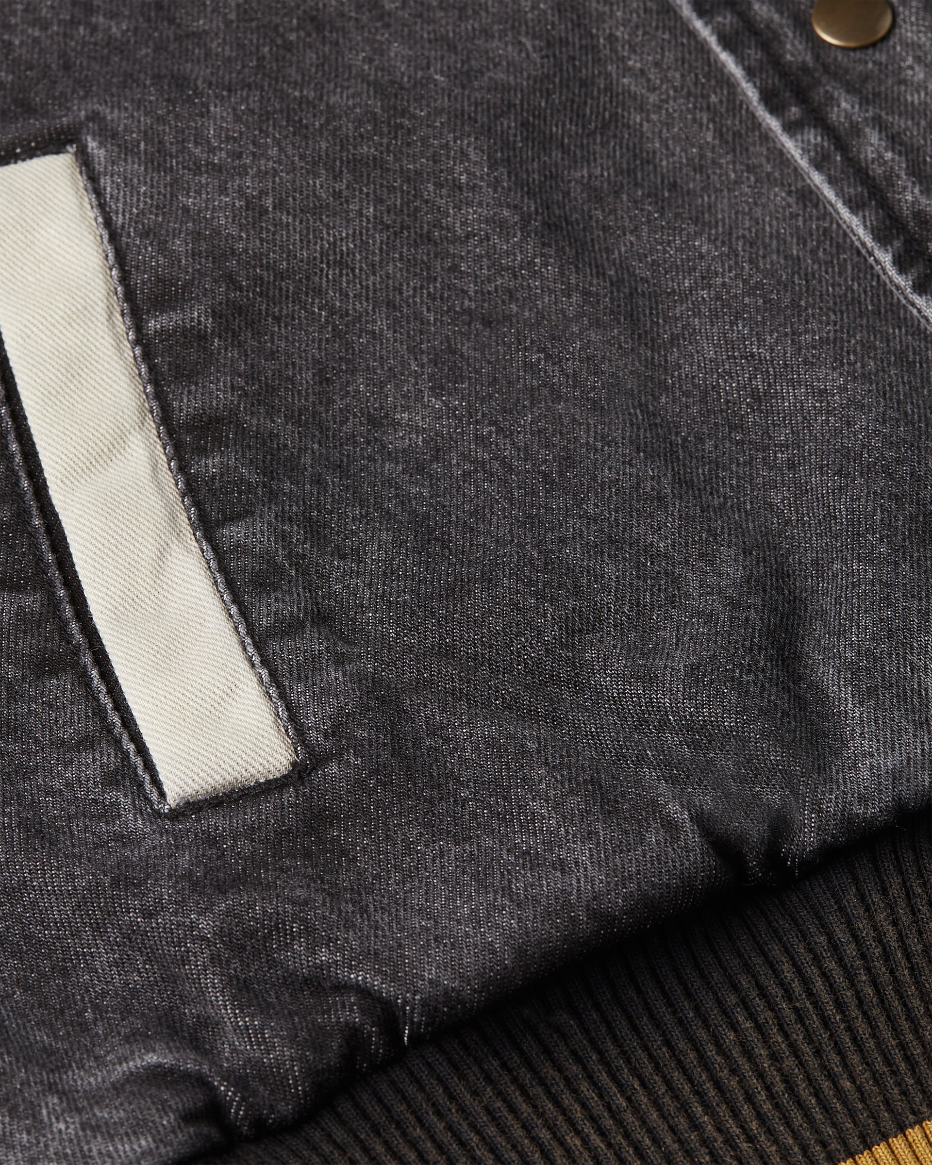 Patta Homerun Denim Varsity Jacket (Black)