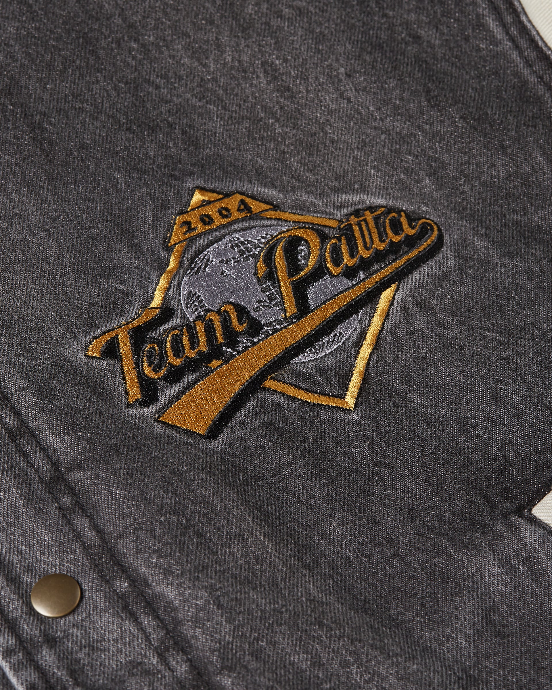 Patta Homerun Denim Varsity Jacket (Black)