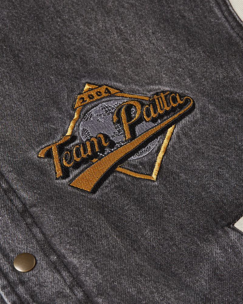 Patta Homerun Denim Varsity Jacket (Black)