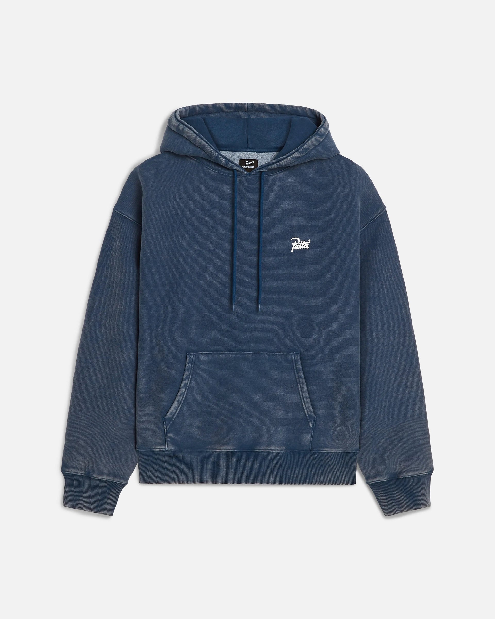 Patta Classic Acid Washed Hooded Sweater (Estate Blue) Patta