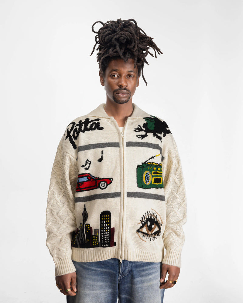 Patta Perfect Day Knitted Cardigan (Peyote) Patta
