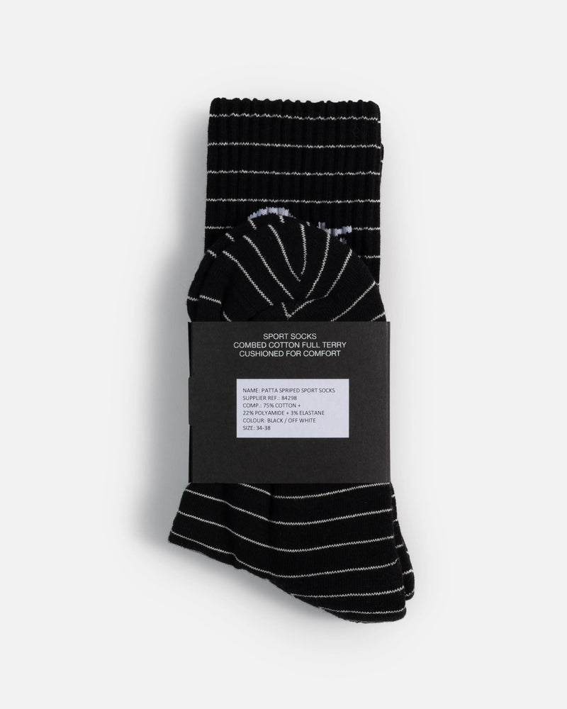 Patta Striped Socks (Black Iris) Patta
