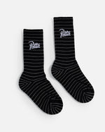 Patta Striped Socks (Black Iris) Patta