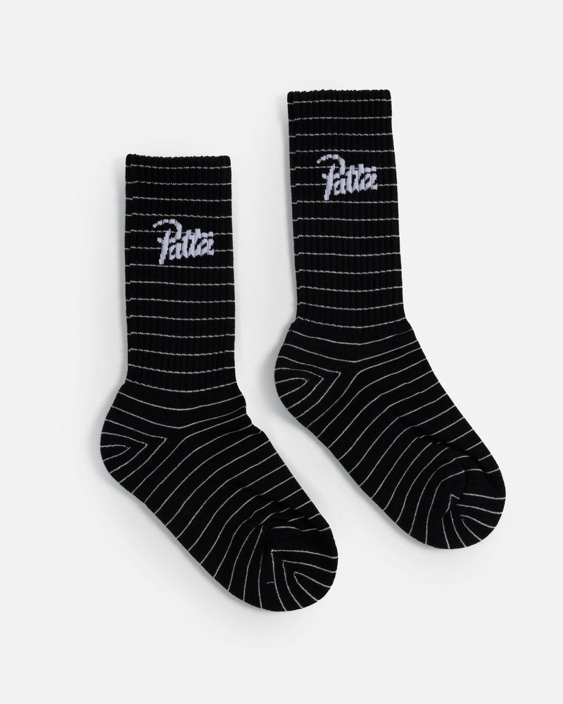 Patta Striped Socks (Black Iris) Patta