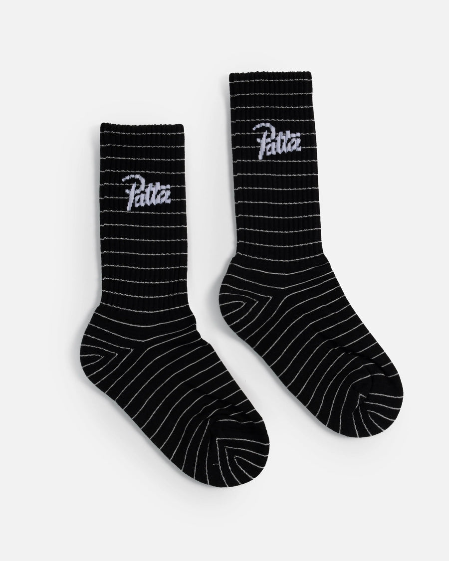 Patta Striped Socks (Black Iris) Patta