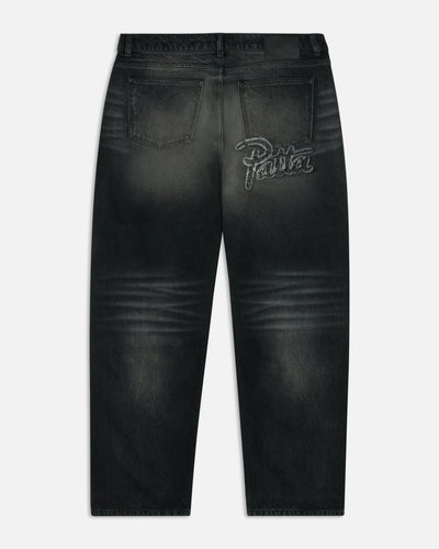 Patta Dark Dirty Whiskers Baggy Denim Pants (Black) Patta