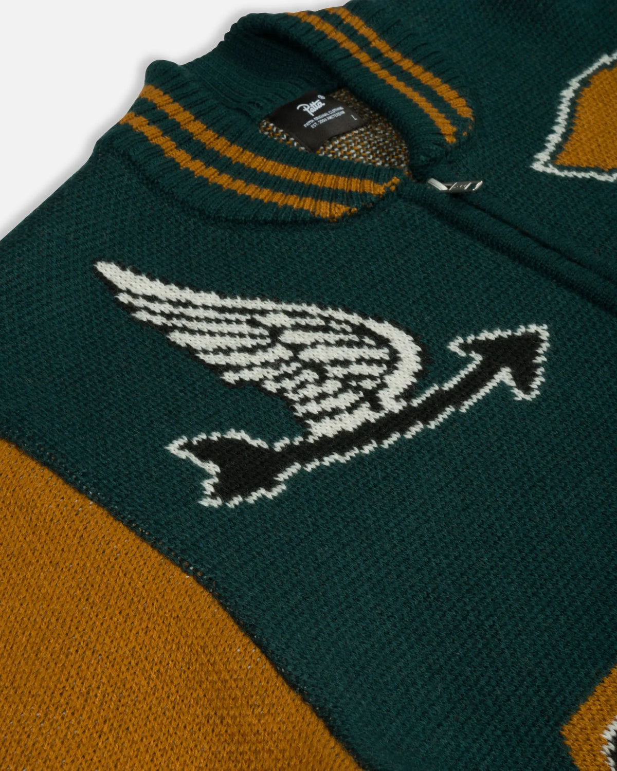 Patta Varsity Knitted Cardigan (Pine Grove) Patta