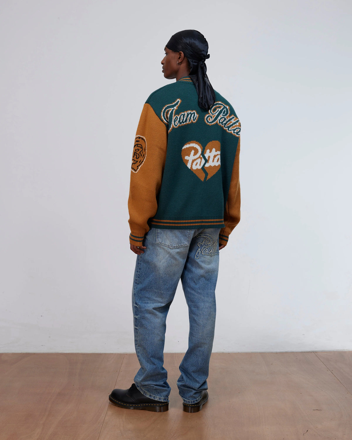 Patta Varsity Knitted Cardigan (Pine Grove) Patta