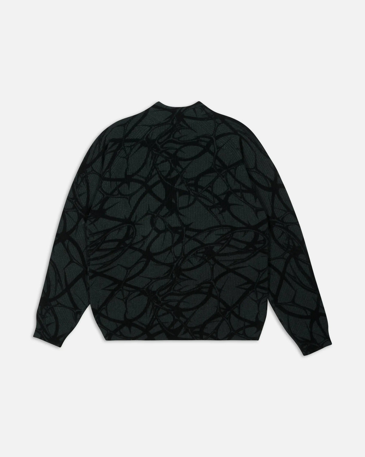 Patta Ribbed Knitted Cardigan (Grey Pinstripe) Patta