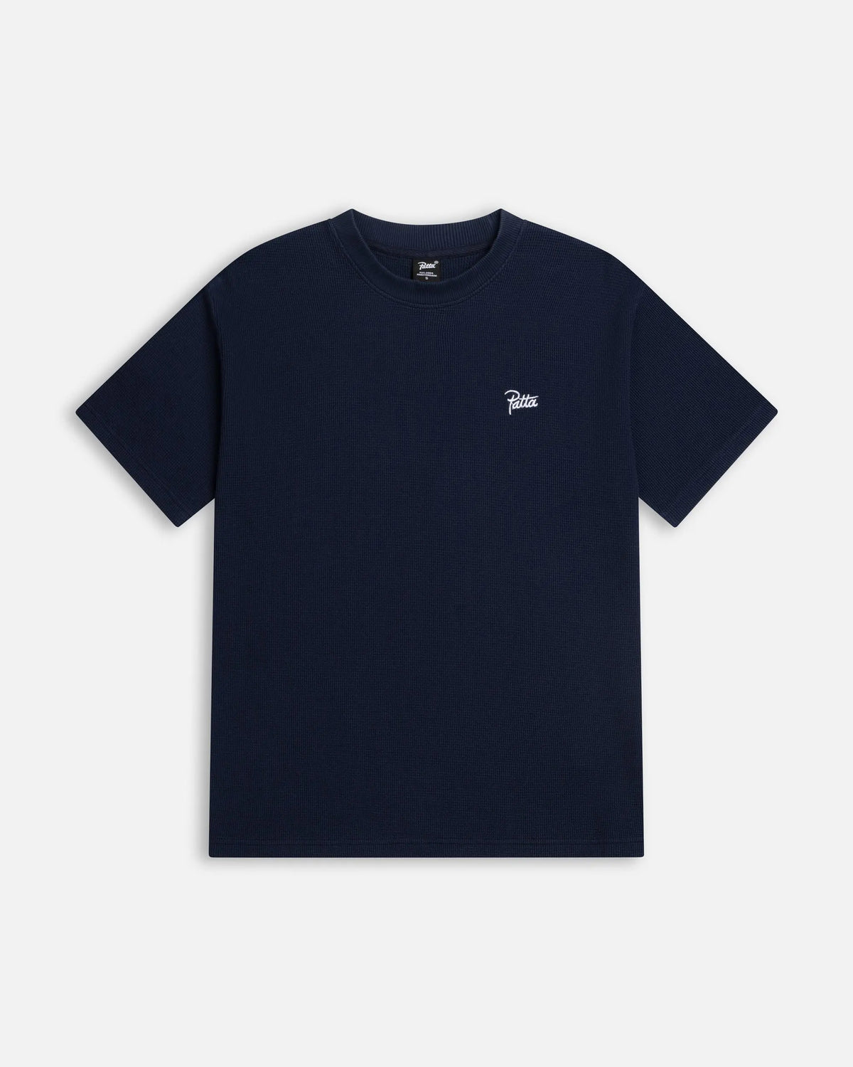 Patta Waffle Script Logo T-Shirt (Black Iris) Patta