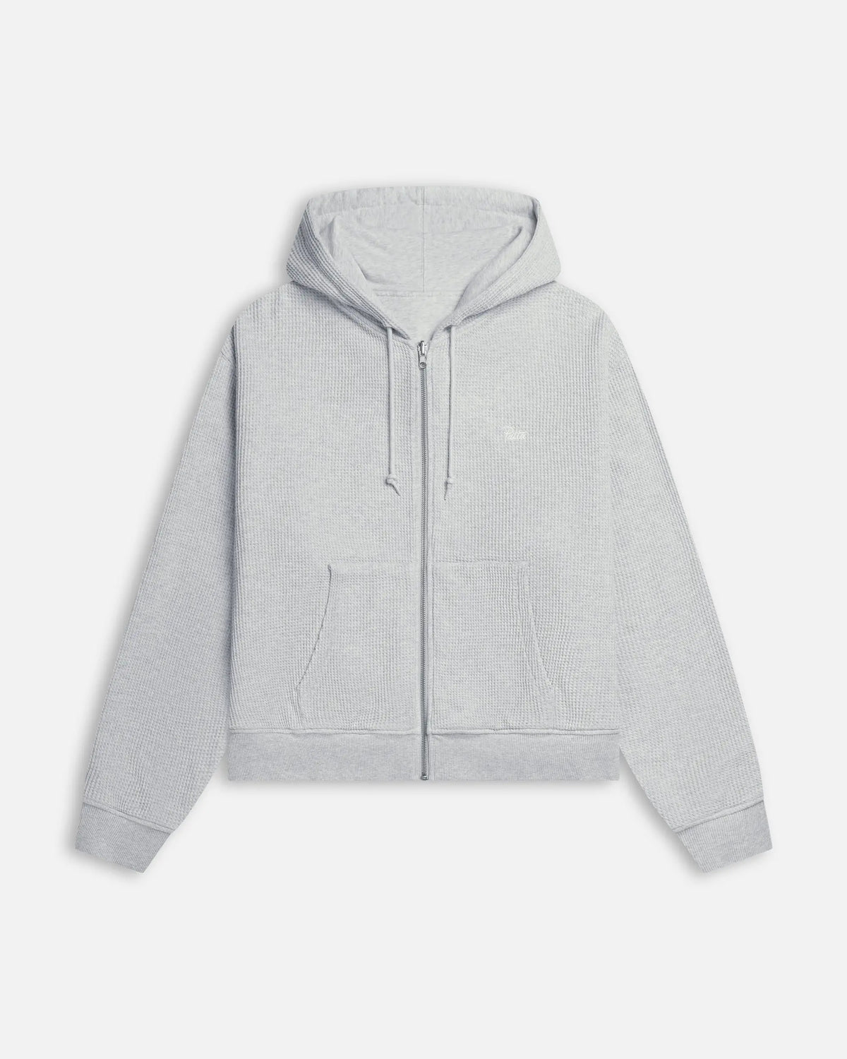 Patta Waffle Reversible Zip Up Hooded Sweater (Grey heather) Patta