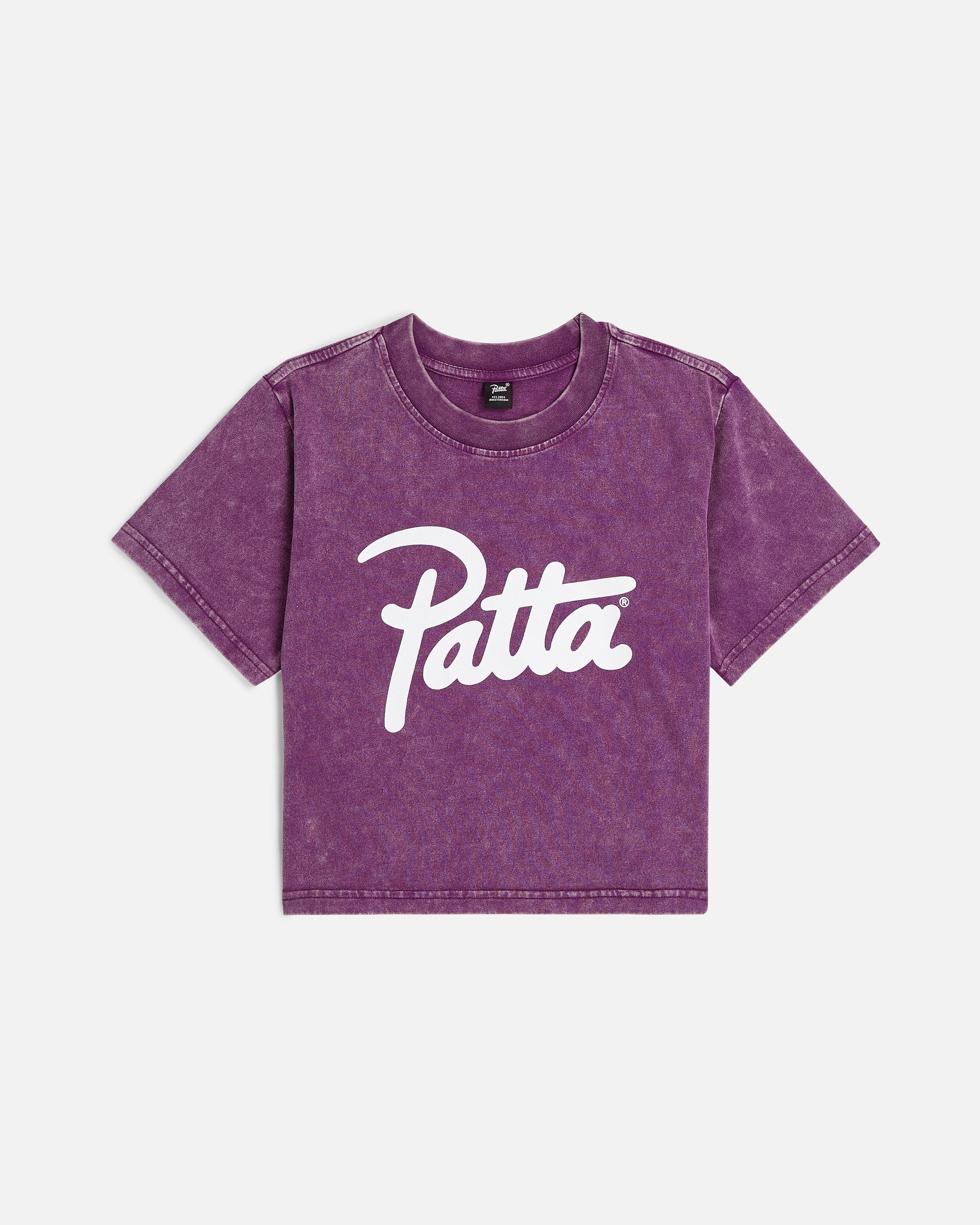Patta Femme Acid Wash Baby T-Shirt (Dark Purple )