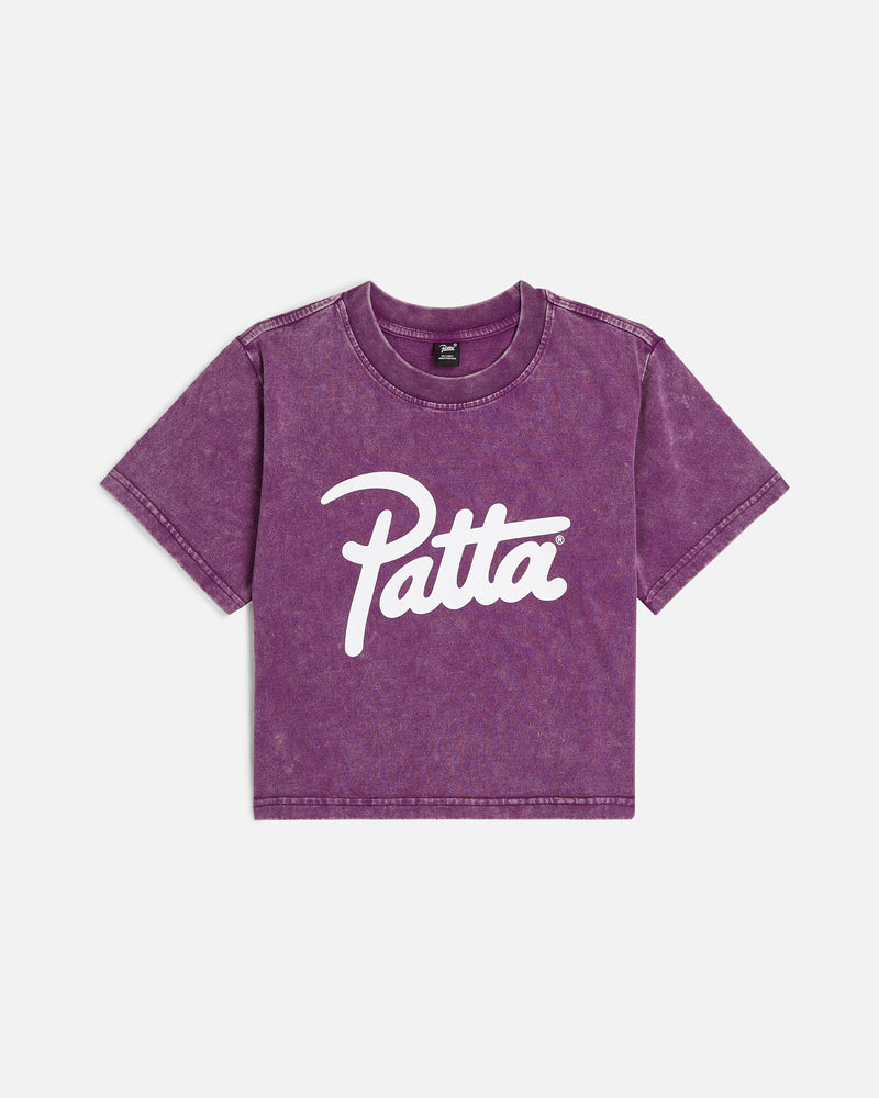 Patta Femme Acid Wash Baby T-Shirt (Dark Purple )