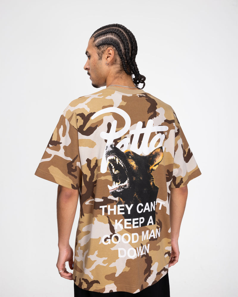 Patta Bark Woodland Camo T-Shirt (Sand Dollar)