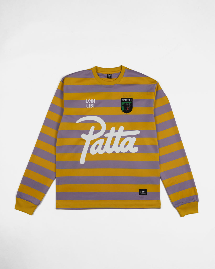 Patta Striped Longsleeve Football Jersey (Chalk Violet)
