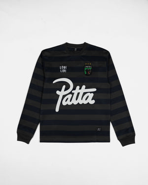 Patta Striped Longsleeve Football Jersey (Forged Iron)