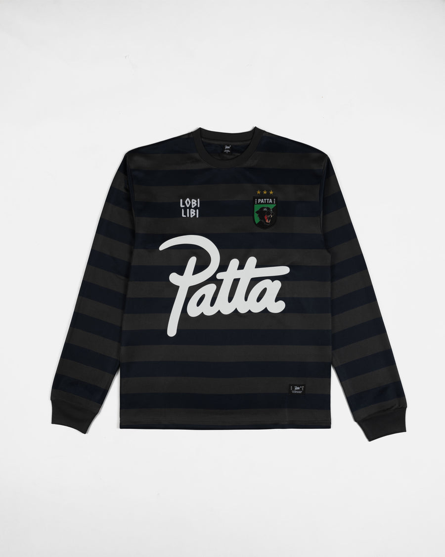 Patta Striped Longsleeve Football Jersey (Forged Iron)