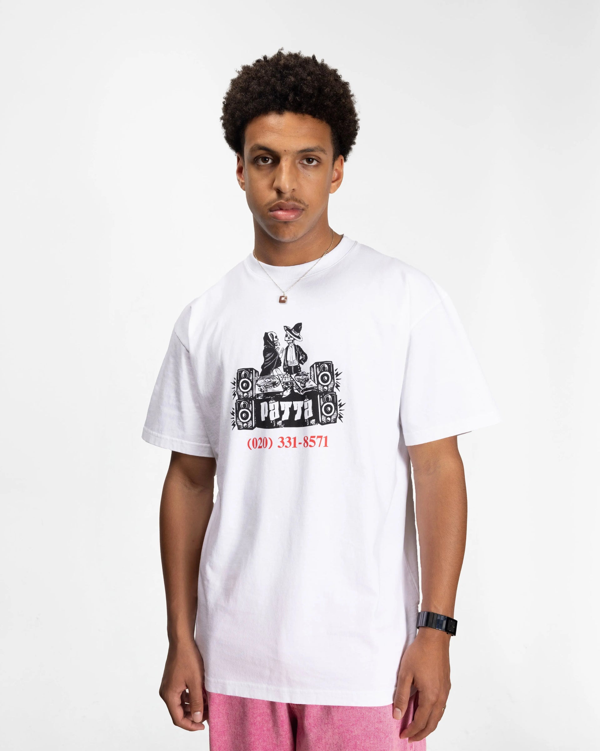Patta DJ Skully T-Shirt (White) Patta
