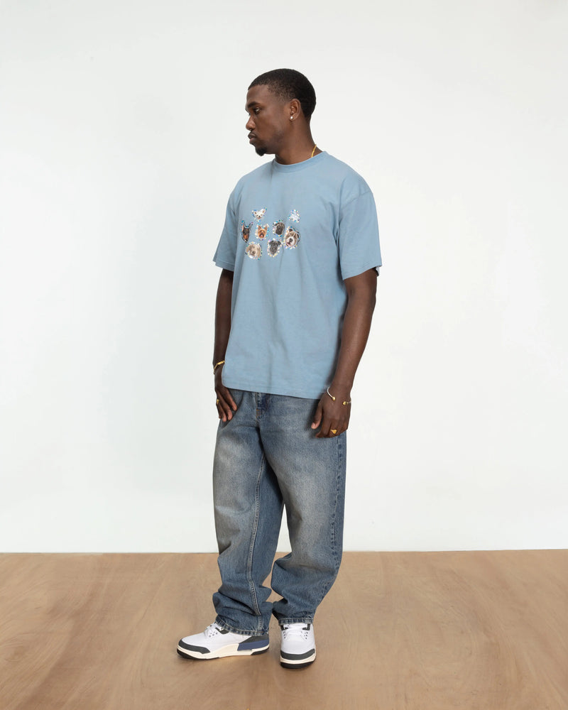 Patta Dogs T-Shirt (Dusty Blue) Patta