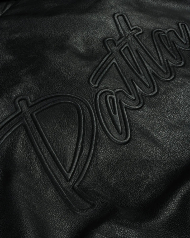 Patta Leather Bomber Jacket (Black) Patta