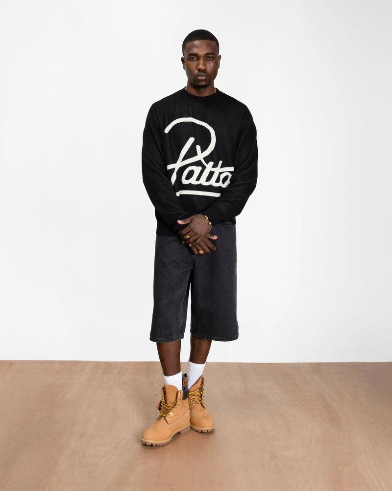 Patta Hearted Jumper (Black) Patta