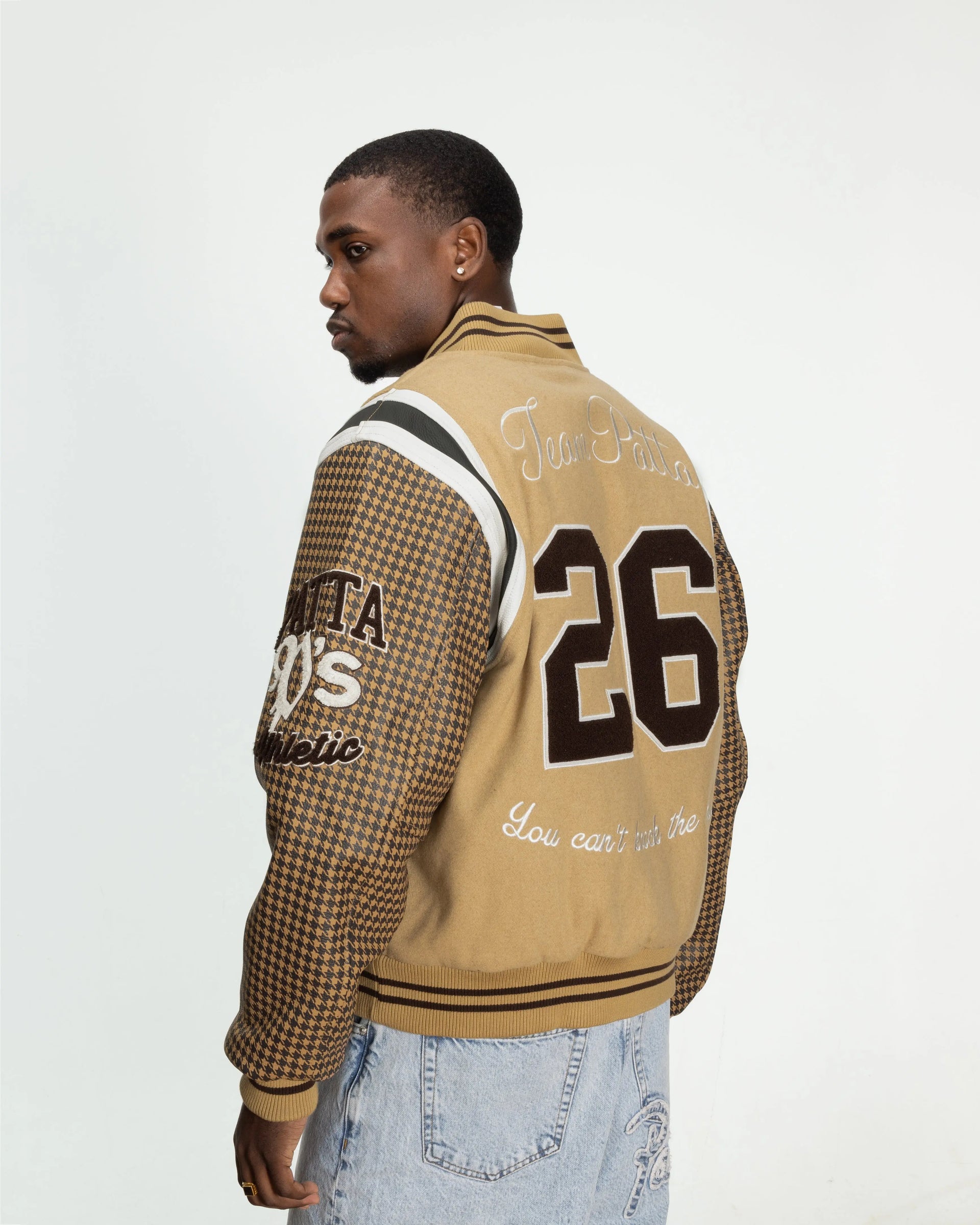Patta Athletic P Houndstooth Varsity Jacket (Starfish) Patta
