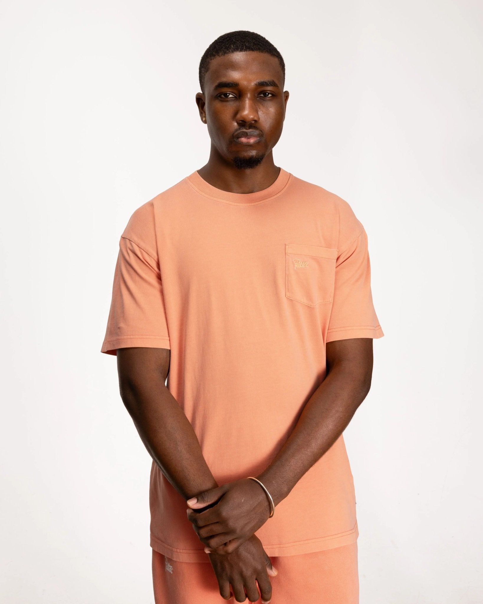 Patta Basic Washed Pocket T-Shirt (Melon) - Patta