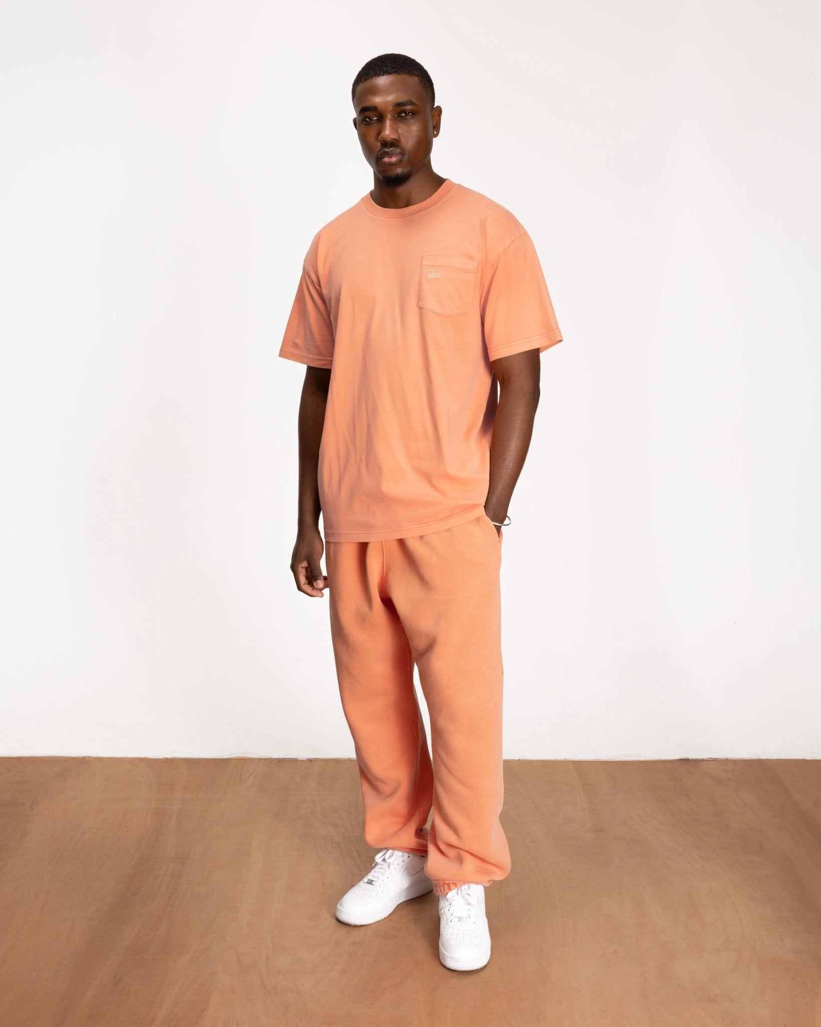 Patta Basic Washed Pocket T-Shirt (Melon) - Patta