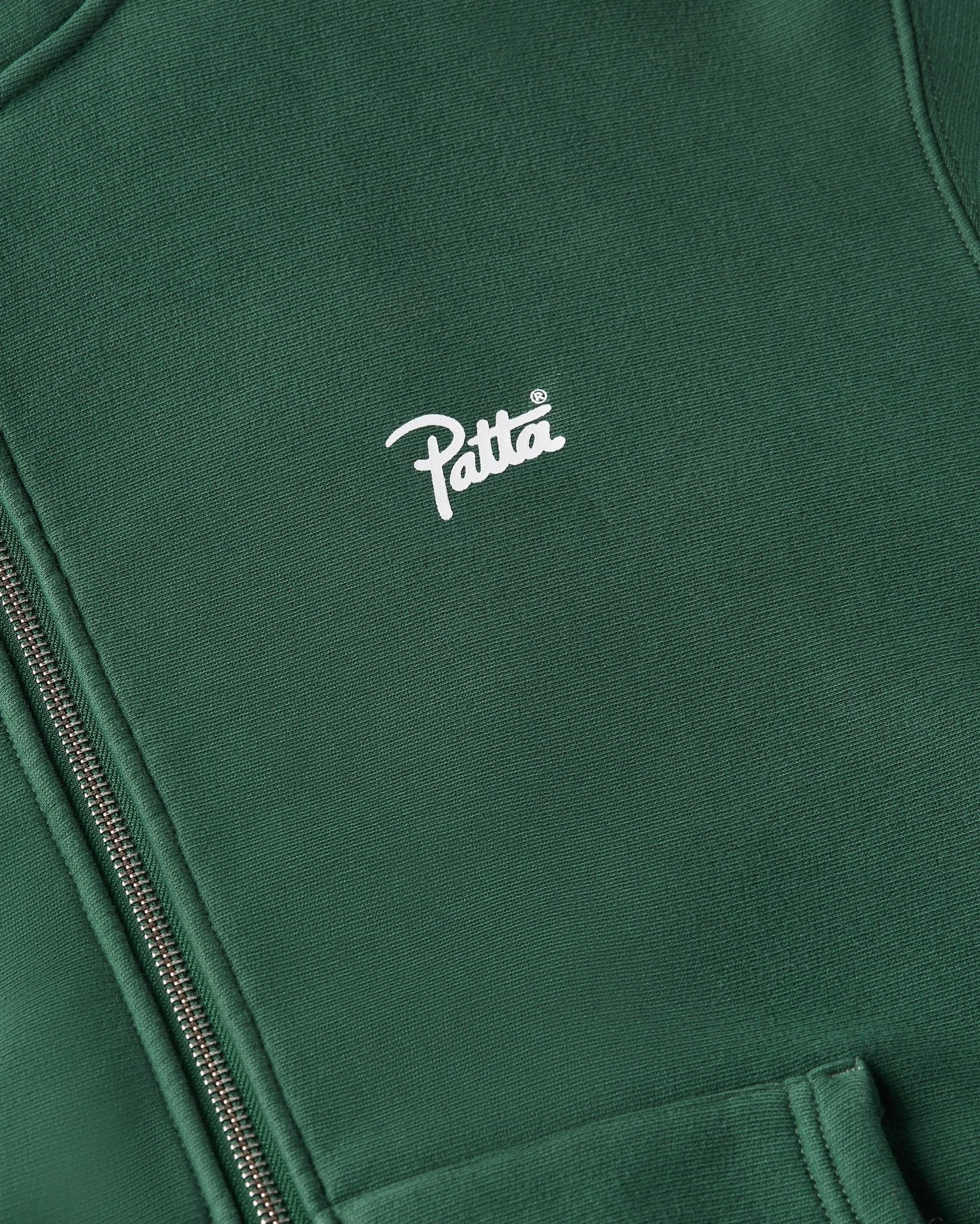 Patta Classic Zip Up Hooded Sweater (Bistro Green) - Patta