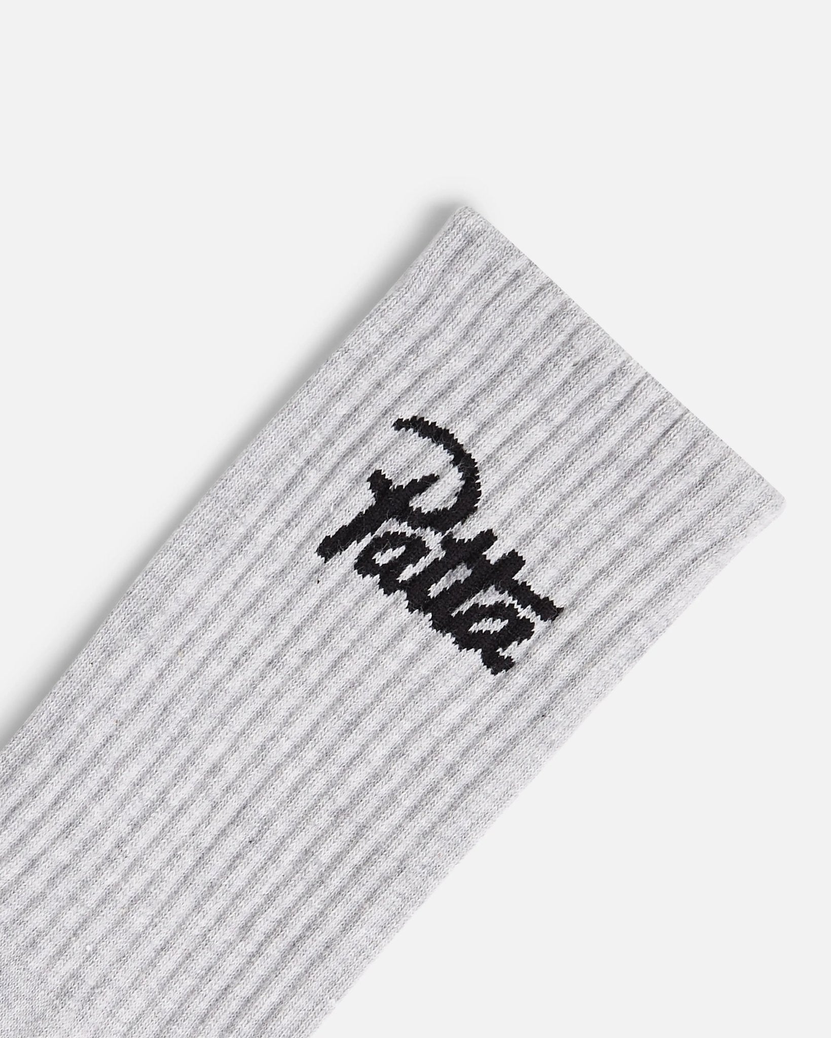 Patta Script Logo Sports Socks (Melange Grey) - Patta
