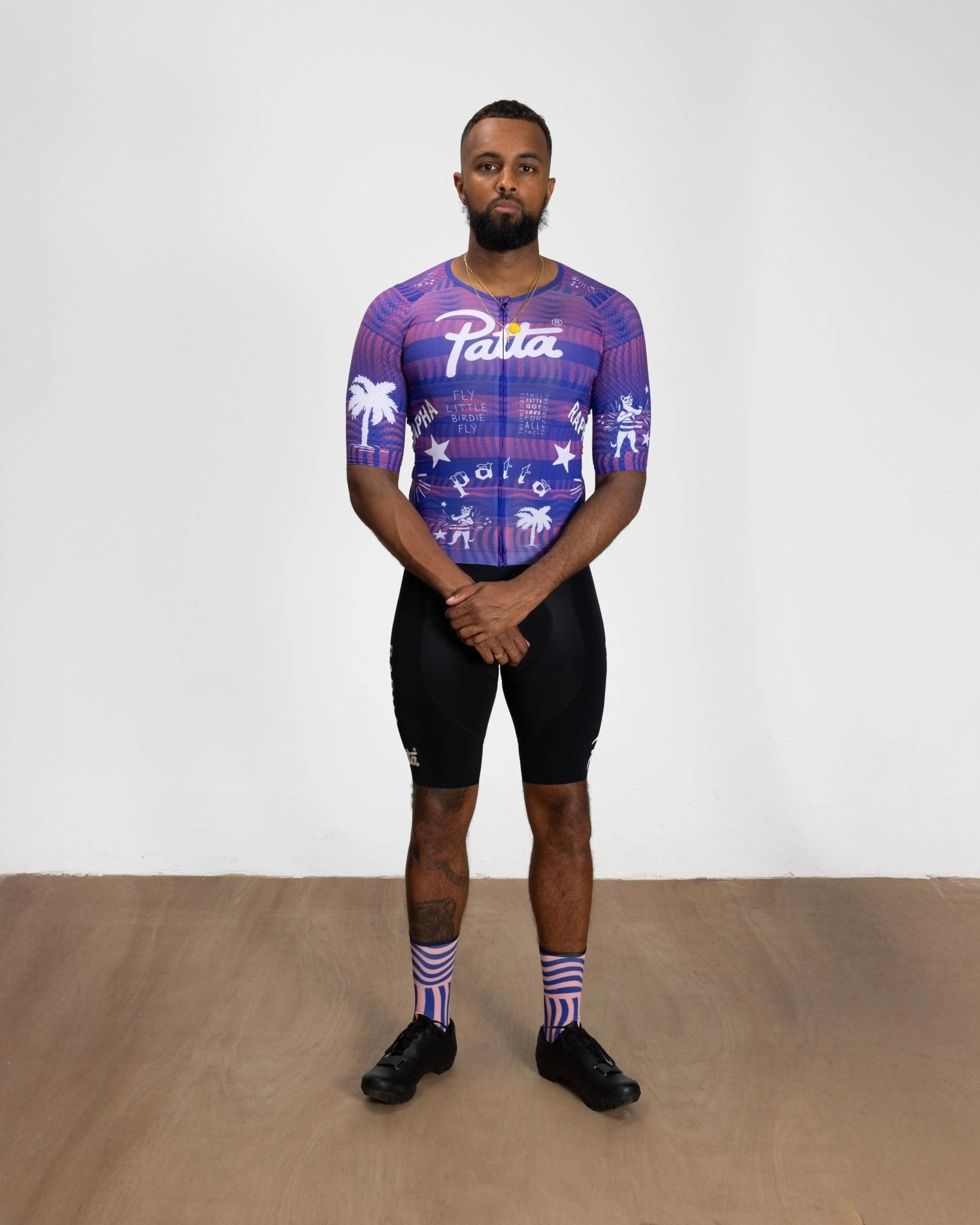 x Rapha Men's Pro Team Aero Jersey (Flamingo Pink/Royal Blue
