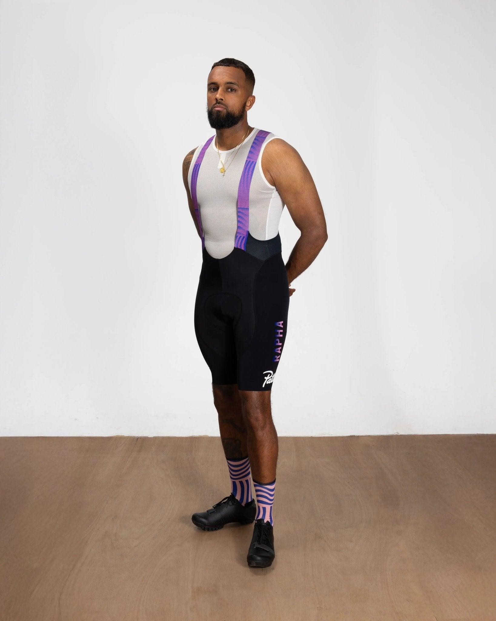 Patta x Rapha Men's Pro Team Bib Shorts (Flamingo Pink/Royal