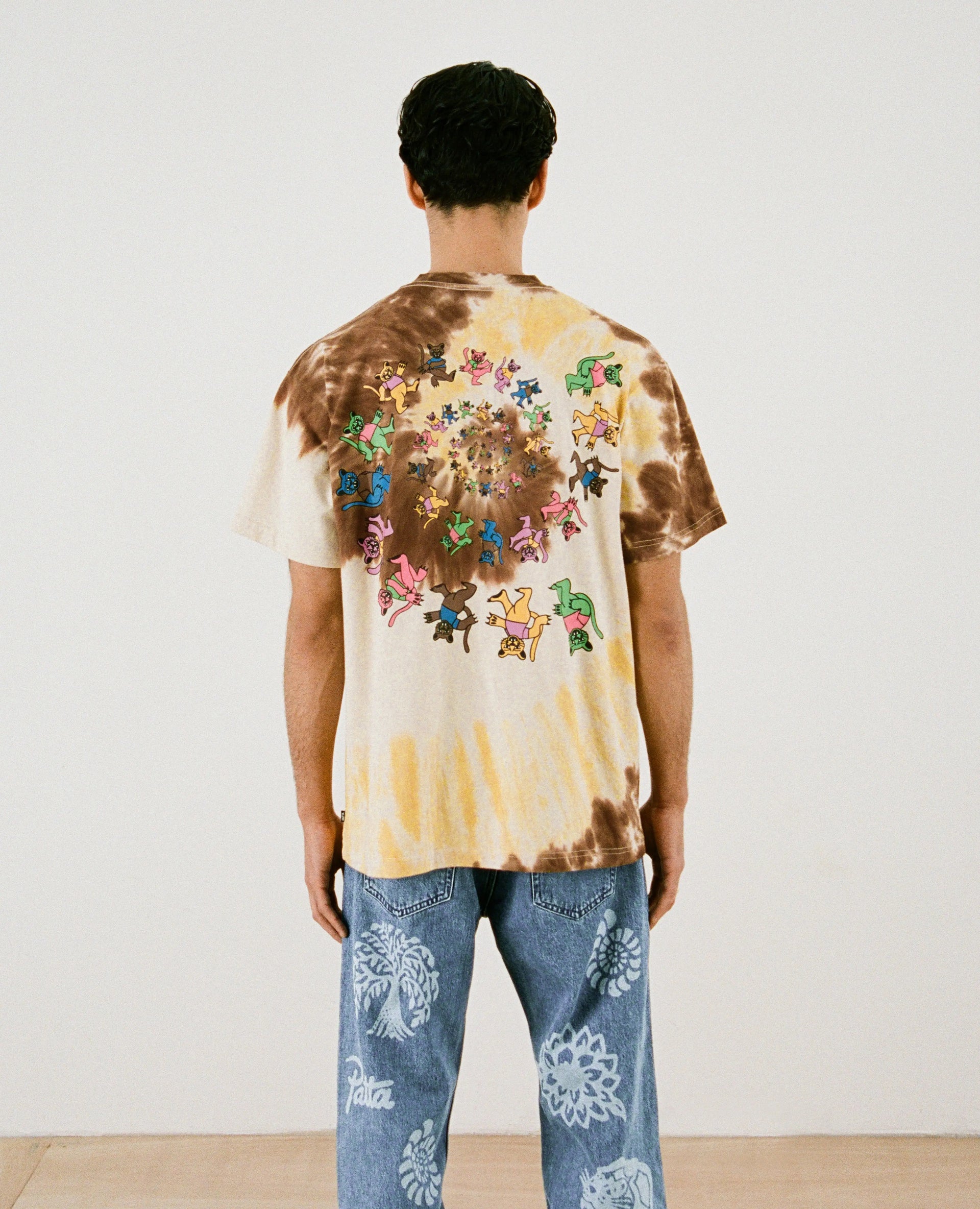 Patta Tie Dye Swirl T-Shirt (Tapioca) Patta